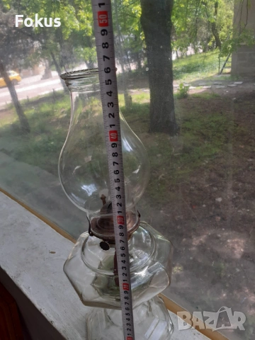 Стъклена газена лампа, снимка 7 - Антикварни и старинни предмети - 53384092