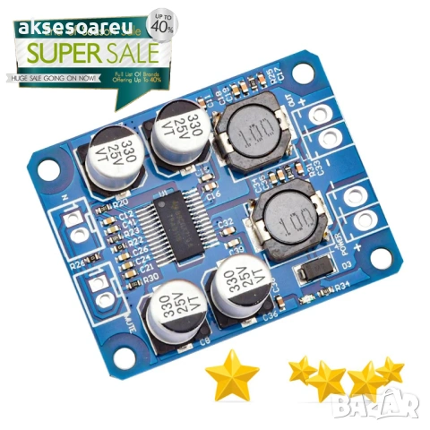 Нов мощен моно цифров Hi-Fi аудио усилвател клас D с мощност 60 W готов модул на сглобена платка, снимка 15 - Ресийвъри, усилватели, смесителни пултове - 53176267