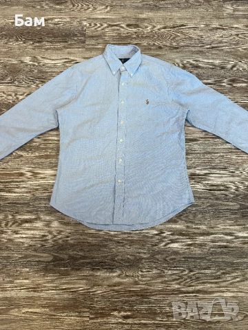 Оригинална мъжка риза Polo Ralph Lauren Oxford размер Л (Slim Fit), снимка 2 - Ризи - 52838899