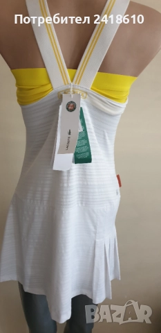 Lacoste X Roland Garros Stretch Ultra Dry Womens Dress Size 40 / M НОВО! ОРИГИНАЛ! Дамска Спортна Ро, снимка 7 - Спортни екипи - 51609870