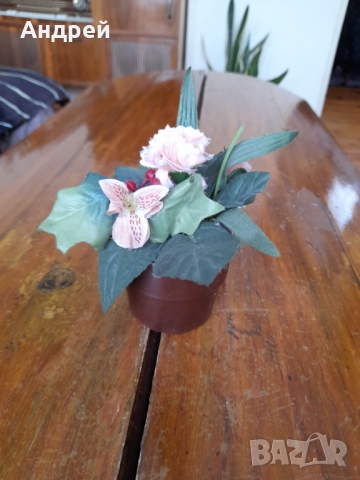 Старо изкуствено цвете,декорация, снимка 2 - Други ценни предмети - 36061357