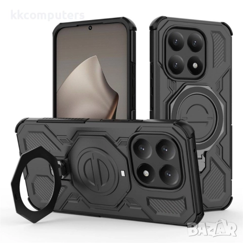 Магнитен калъф за Xiaomi 15T- Удароустойчив Корпус с 360° Въртяща Стойка, 5 Цвята, снимка 5 - Калъфи, кейсове - 52390176