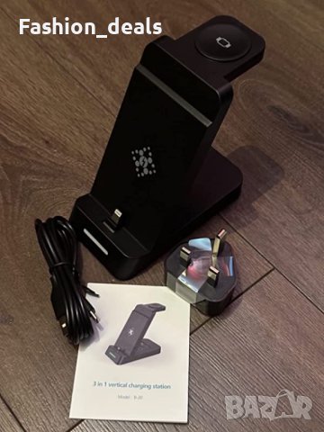 3 в 1 Нова стойка зарядно телефон слушалки часовник Магнитна станция iPhone Apple Watch AirPods, снимка 8 - Аксесоари за Apple - 40352638