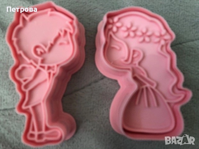 Релефни резци с бутало – Купидон, влюбено момиче и влюбено момче, снимка 3 - Форми - 38690220