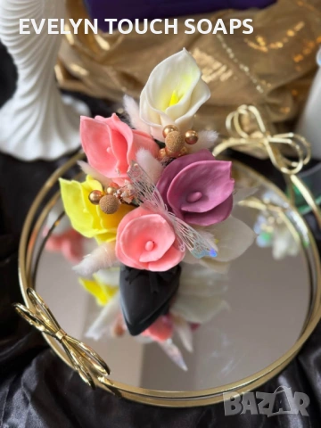 Букети кала за 8 март от сапун като малки шедьоври!