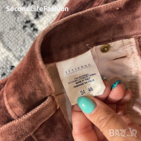 Винтидж дънки Trussardi Number One кафяви с висока талия, размер M, 34/48, снимка 6 - Дънки - 53349779