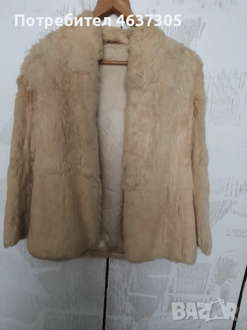марково зимно кожухче от естествен косъм жълто злато