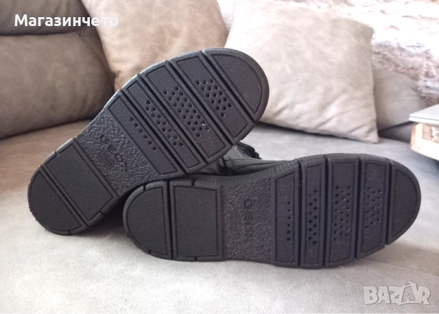 Нови дамски боти GEOX Isotte E, черни, естествена кожа, № 39, снимка 7 - Дамски боти - 52455560