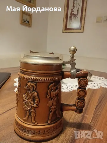 Стари, оригинални халби за бира, немски и английски. Металната е продадена ., снимка 3 - Чаши - 48835975