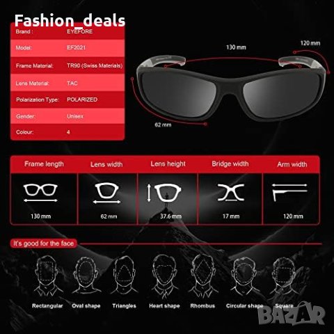 Нови Поляризирани Спортни Слънчеви очила Мъже Жени Подарък UV защита, снимка 1