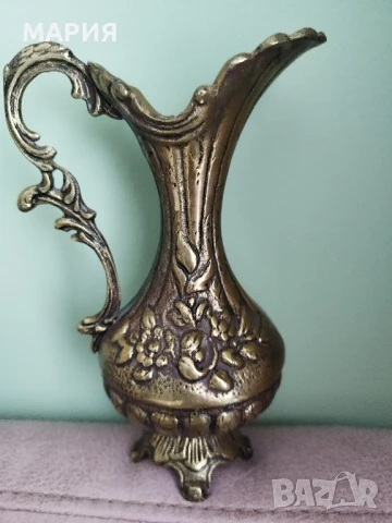 Страхотна месингова италианска ваза - кана, снимка 4 - Антикварни и старинни предмети - 50927222
