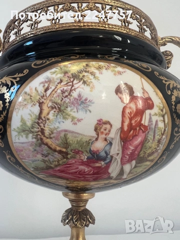 Ваза/ урна порцелан Limoges 31 см, снимка 5 - Антикварни и старинни предмети - 53793574