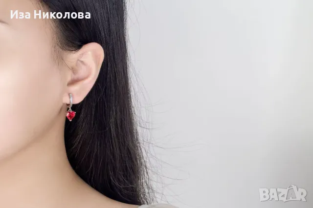 Сребърен комплект сърце, снимка 2 - Бижутерийни комплекти - 50316474