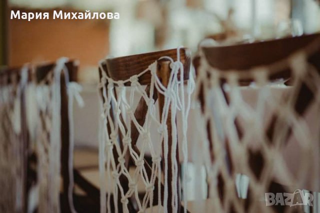 Сватбена украса за столове вид  макраме, снимка 3 - Декорация - 33902090