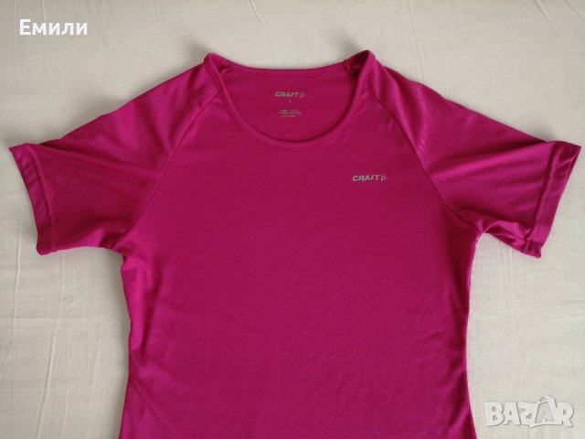 Craft дамска спортна тениска с къс ръкав в розов цвят р-р M, снимка 3 - Тениски - 41335520