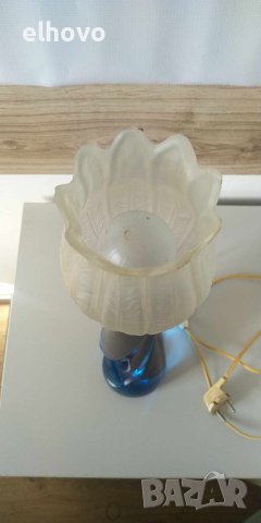 Стъклена настолна лампа, снимка 3 - Антикварни и старинни предмети - 42363260