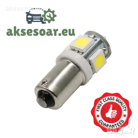 2 бр. Габаритни крушки BA9S 5 SMD 5050 Автомобилна LED вътрешна лампа крушка за номер вратата плафон, снимка 10 - Аксесоари и консумативи - 49882293