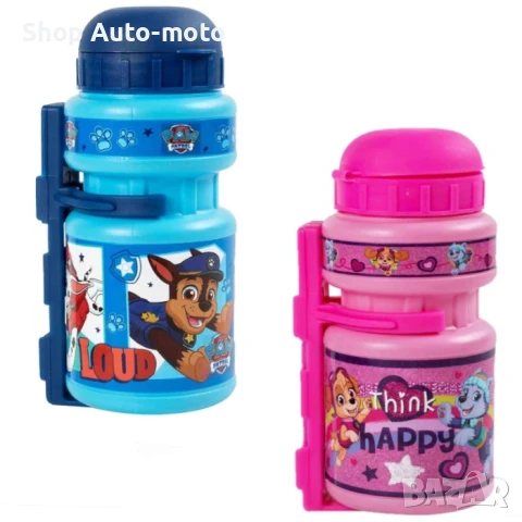 Детска бутилка за вода, Картинка с кучета, За велосипед 