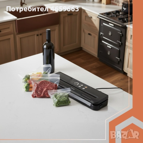 Вакуумна машина за запечатване на храна RUHHY 80 kPa, Вграден нож, 10 торбички, снимка 11 - Други - 52546920