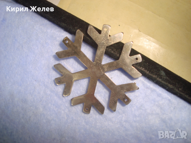 КРАСИВА СРЕБРИСТА СНЕЖИНКА МАРКОВА АРТ ФИГУРАЛНА ВИСУЛКА БЛАГОРОДНА НЕРЪЖДАЕМА СТОМАНА 26650, снимка 3 - Колиета, медальони, синджири - 36224953