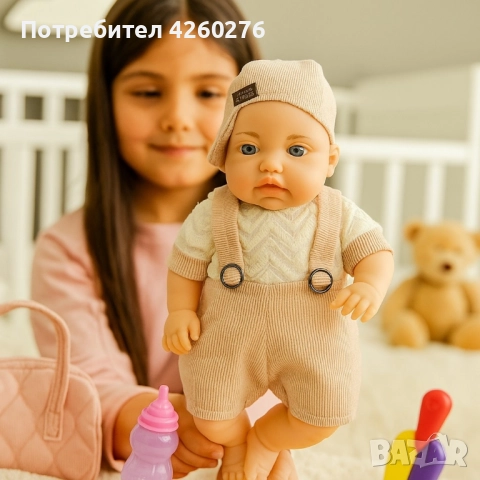 Реалистично говорещо бебе с аксесоар шише, снимка 6 - Кукли - 52088062