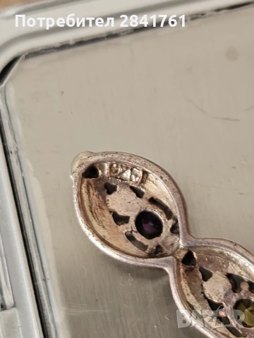 Сребърни обеци с камъни, снимка 13 - Обеци - 50706464