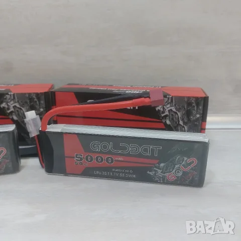 ТОП: 2 бр. Нови LiPo Батерии Goldbat 3S 11.1V 5000mAh 50C Hard Case за RC Модели, снимка 4 - Дронове и аксесоари - 56155735