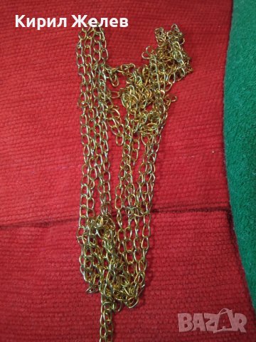 2м. ДЪЛГА ПОЗЛАТЕНА ВЕРИЖКА СИНДЖИРЧЕ от НЕРЪЖДАЕМА СТОМАНА ЗДРАВА ВИНТИДЖ ПЛЕТКА 27874