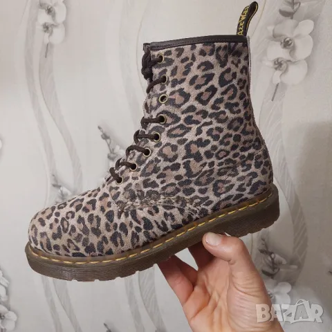 DR. MARTENS LEOPARD PRINT LEATHER номер 39 боти/ ботуши , снимка 6 - Дамски ботуши - 48969416