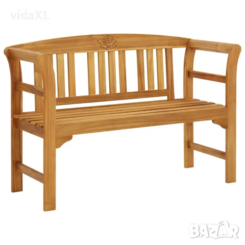 vidaXL Градинска пейка, 114 cм, акация масив