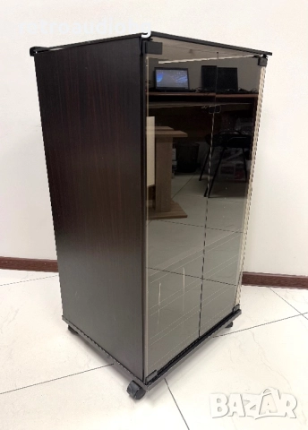 🔊Колекционерски аудио рак шкаф SANYO с място за плочи🔊, снимка 3 - Аудиосистеми - 52937969