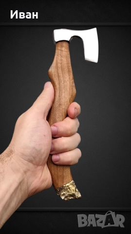Брадва ръчна изработка ловен комплект Диво прасе подарък за мъж , снимка 9 - Ножове - 49609801