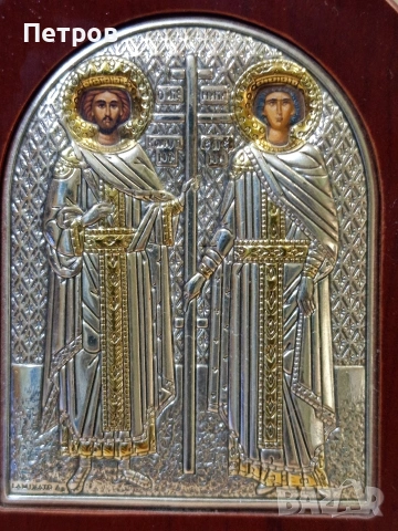 Сребърна икона, снимка 2 - Икони - 53438633