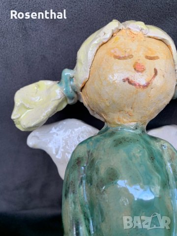 Ръчно изработено Арт статуетка на ангелче, снимка 2 - Декорация за дома - 34855387