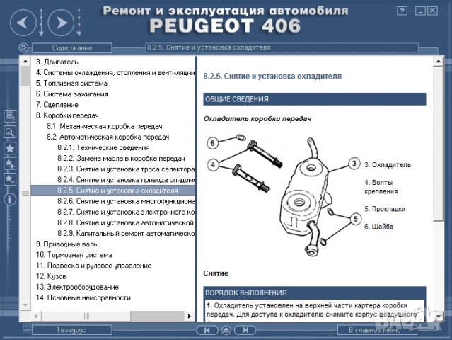 Ръководство за техн.обслужване и ремонт на PEUGEOT 406 (1996...) на CD, снимка 4 - Специализирана литература - 35857803