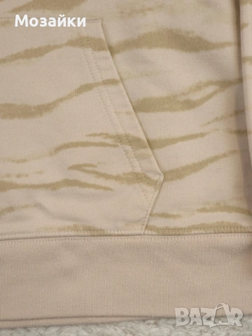 GAP Дамска качулка с бежов принт на животни и лого Arch Logo French Terry - размер L, снимка 7 - Суичъри - 53595674