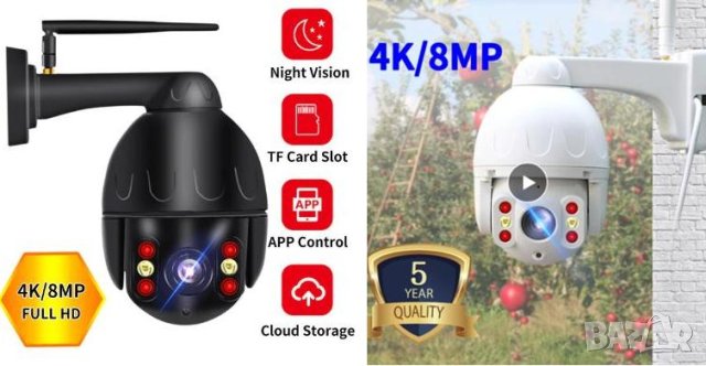 8.3MP PTZ Zoom WiFi Смарт Видеодомофон Интерком PIR Сензор Движение Бързо Следяща Сигнална Камера 8K, снимка 1 - Комплекти за видеонаблюдение - 41320432