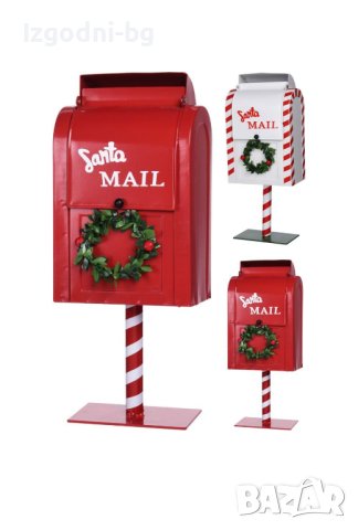 Коледна пощенска кутия - червена или бяла! Все още налична!, снимка 1 - Декорация за дома - 42641610