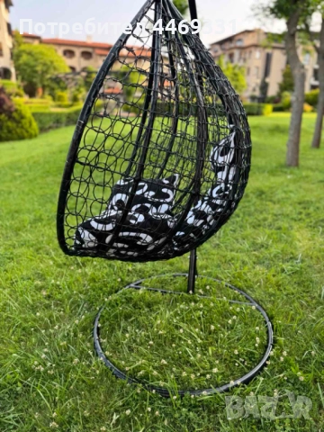 Градинска висяща люлка тип гнездо,яйце–Промоция! , снимка 3 - Дивани и мека мебел - 52359705
