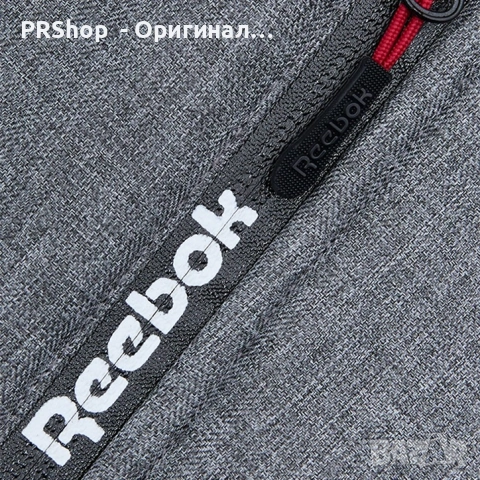 Мъжко яке с качулка Reebok Mixed Hybrid, сиво, снимка 5 - Якета - 53622478