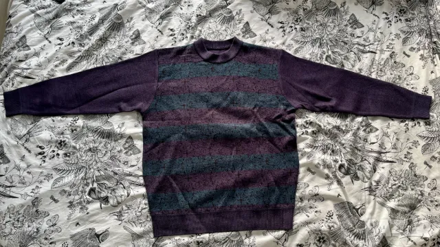 Елегантна мъжка блуза с десен (чисто нова)