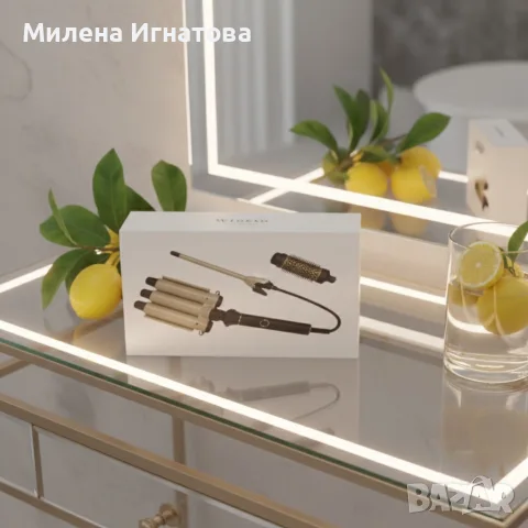S&R Styling SD-691B – Мултифункционален комплект за оформяне на коса 4 в 1: изправя, навива, снимка 3 - Маши за коса - 55956406