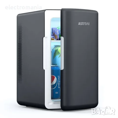 мини хладилник AstroAI Mini Fridge 6л- Компактен, Безшумен и Идеален за Козметика и Напитки!
