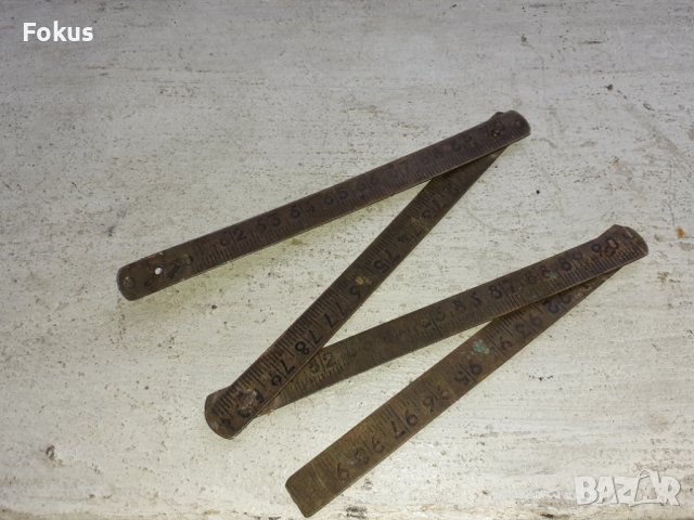 Стара бронзова линийка, снимка 4 - Антикварни и старинни предмети - 39943435
