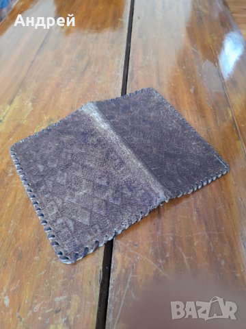 Стар кожен портфейл,портмоне #7, снимка 6 - Антикварни и старинни предмети - 33854045