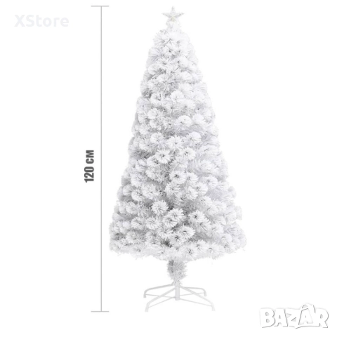 Изкуствена коледна елха - бяла, снимка 3 - Декорация за дома - 52109535