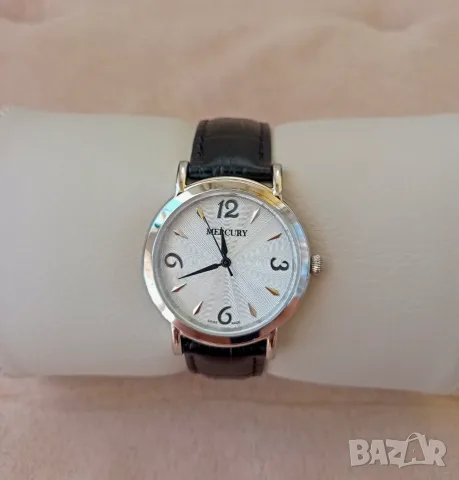 Mercury Swiss Made ръчен часовник 36мм, сребърен, снимка 2 - Други - 55961645