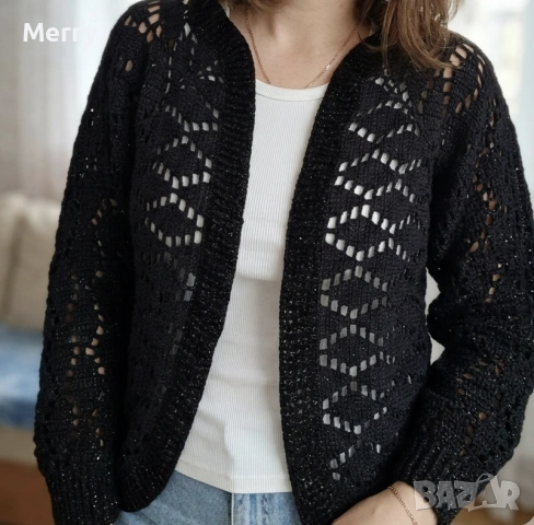 ✨ Ръчно плетена жилетка от памучна прежда ✨, снимка 6 - Жилетки - 52234917