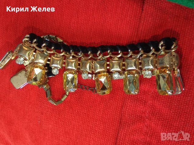 БОГАТА ОГЪРЛИЦА ПОЗЛАТА КАМЪНИ ЦИТРИН и ЦИРКОН РАЗКОШ 13853, снимка 4 - Колиета, медальони, синджири - 29771834