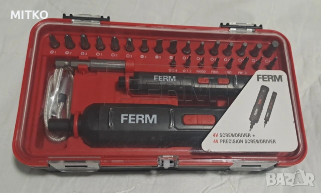 Комплект акумулаторни отвертки FERM 4V